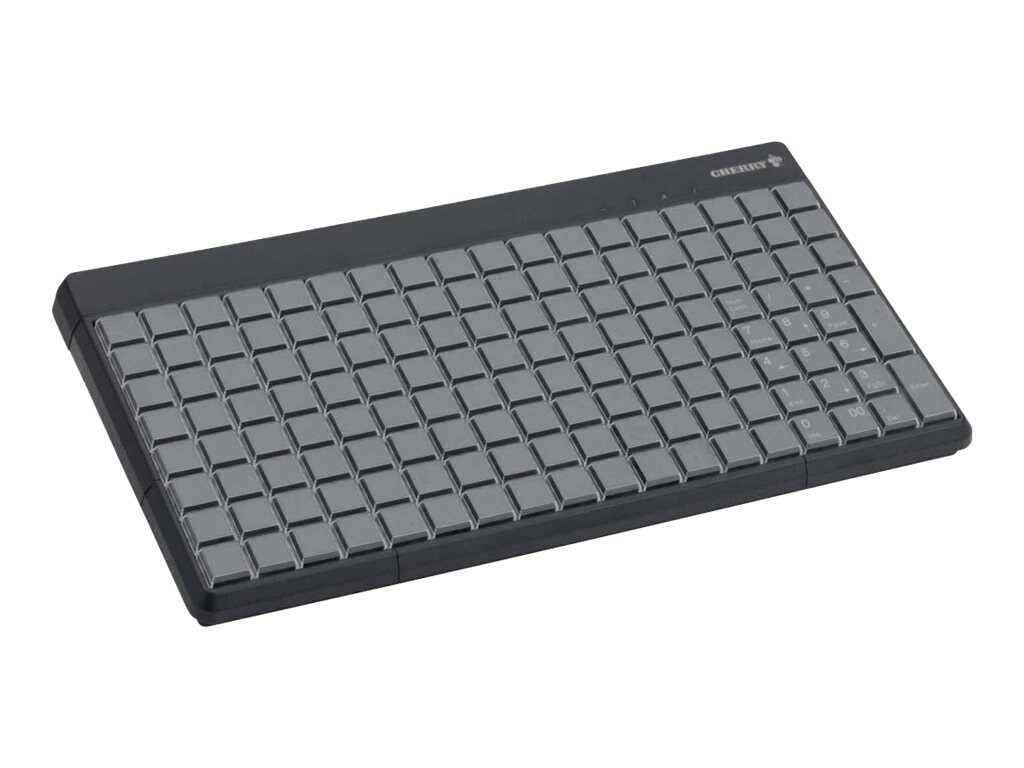 Cherry Spos 142-Key Black 14" Usb Keyboard 3-Track MSR 142 Row And Column Layout Keys Prog