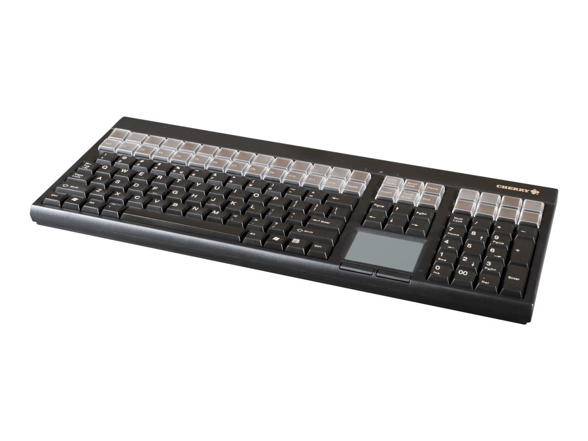 Cherry 17" Usb Keyboard With Touchpad Us 127 With 42 Additional Keys 127 Programmable Keys, Black