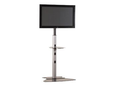 Chief Manufacturing Floor Stand For Flat Panels Up To 50In, Black, 4-7FT
