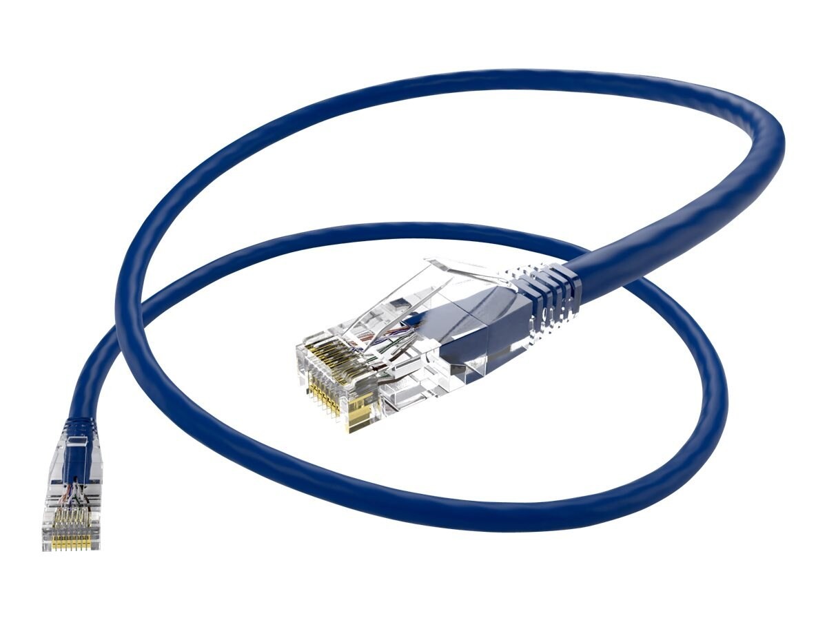Unc Group Unc ClearFit Cat6 Patch Cable, Snagless, Blue, 9FT