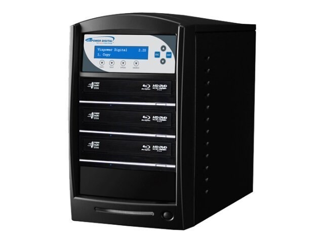 Vinpower Digital Vinpower 500GB Hard Drive:3 SharkBlu 10X Sata BD/DVD/CD Usb Tower Duplicator