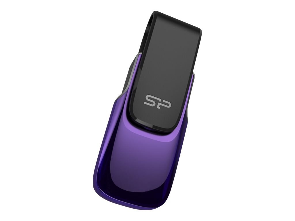 Silicon Power 16GB Power Blaze B31 Usb 3.0 Swivel Flash Drive, Purple