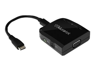Aluratek Hdmi 1080P To Vga M/F Adapter With Audio, Black