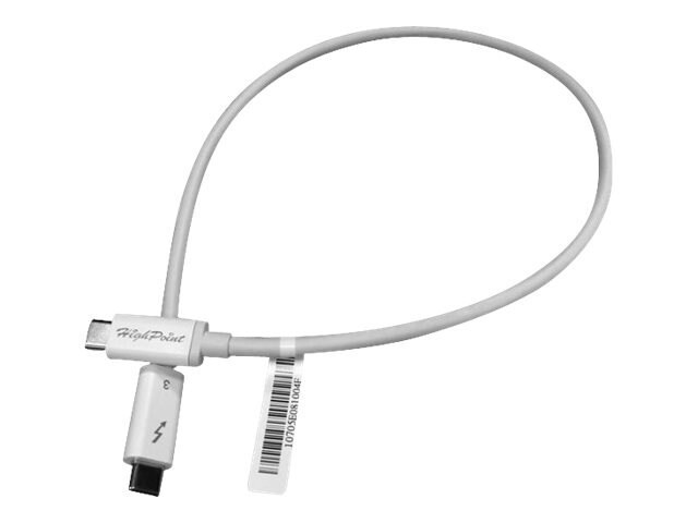 Highpoint Technologies HighPoint 40GB/S Thunderbolt 3 Usb-C To Thunderbolt 3 Usb-C Cable, 0.5M