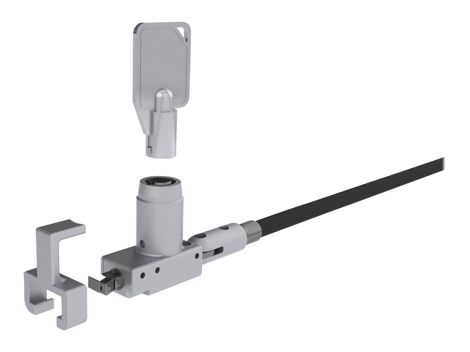 Noble Locks Noble 25 Pack Noble Wedge Lock With Barrel Key And Cable Trap - Taa Complian
