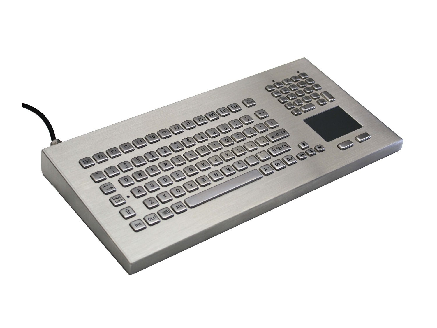 Ikey Stainless Desktop Keyboard W/102 Key & TP With Usb Cable
