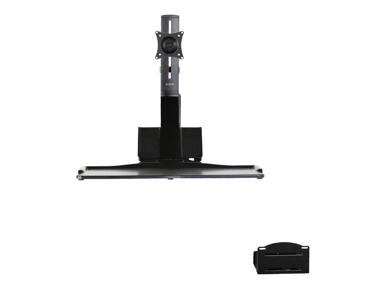 Vivo Single Monitor Sit To Stand Wall Mount Workstation