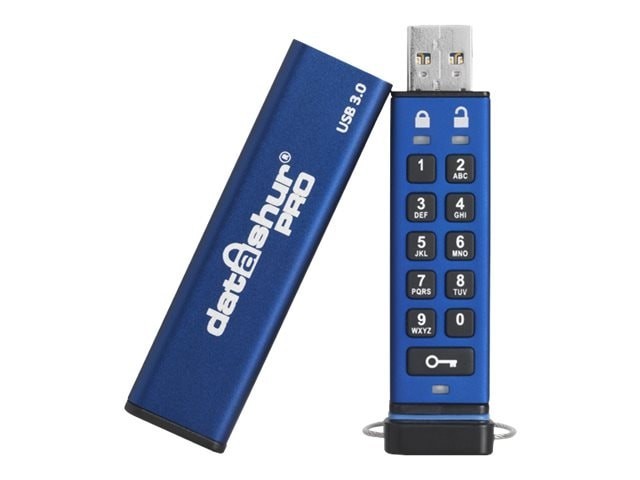 iStorage 64GB datAshur Pro 256-Bit Usb 3.0 Secure Encrypted Flash Drive