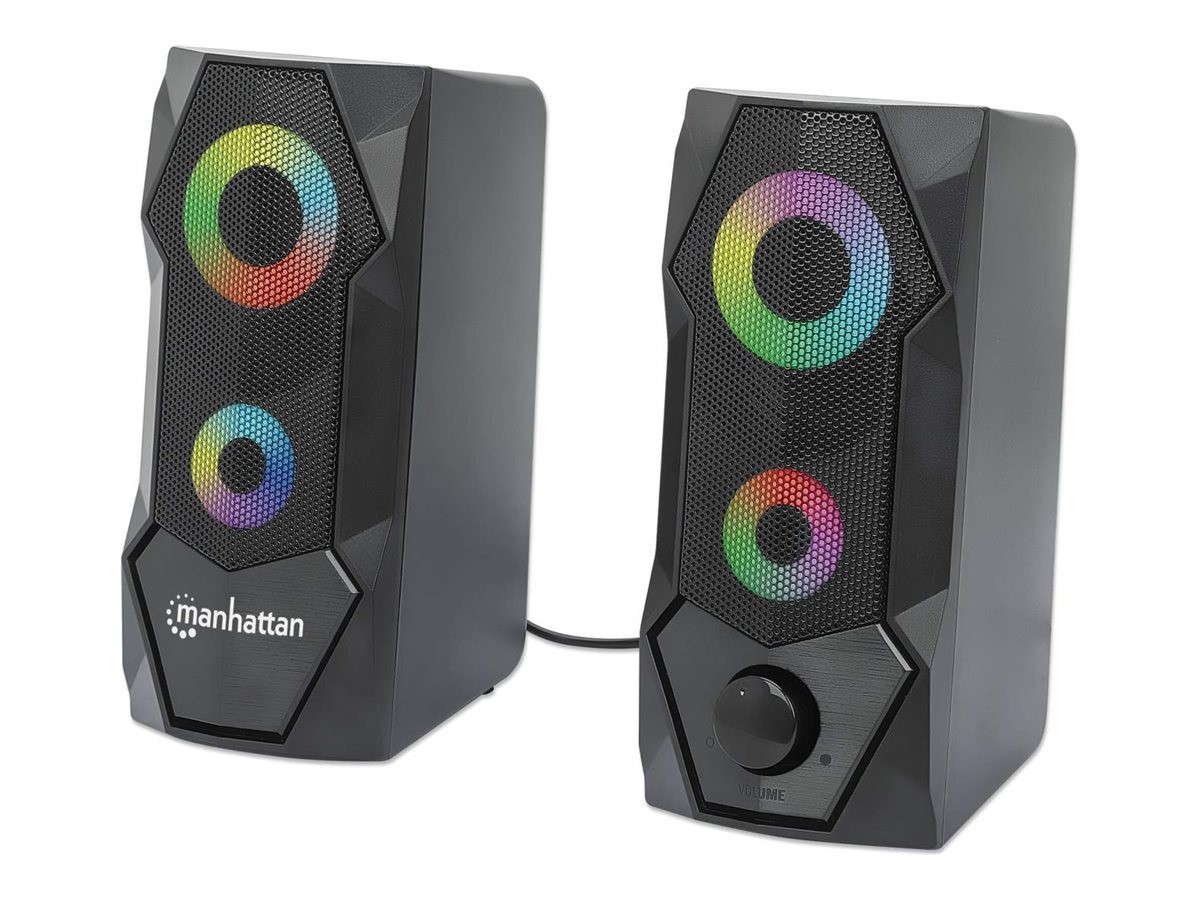 Manhattan RGB Led Desktop Stereo Computer Speakers