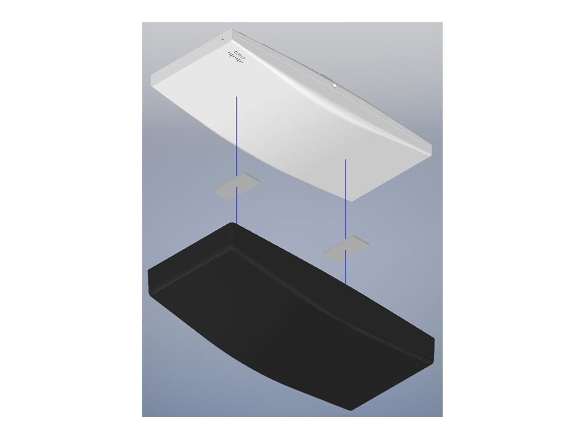 Oberon Access Point Covers Black, Abs Plastic, Stick On