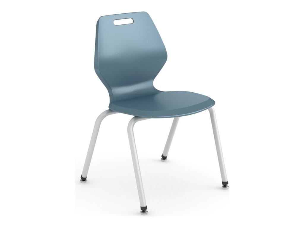 Paragon Furniture 16" 4 Leg Ready Chair, Nylon Glide - Purple, Titanium Frame