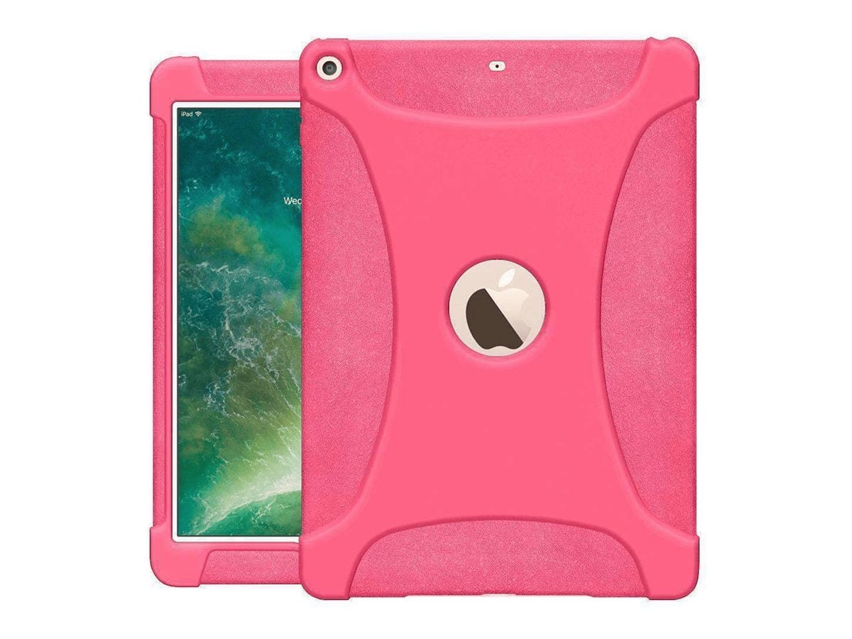 Amzer Shockproof Rugged Silicone Skin Jelly Case For iPad 9.7 (2017/ 2018) - Baby Pink