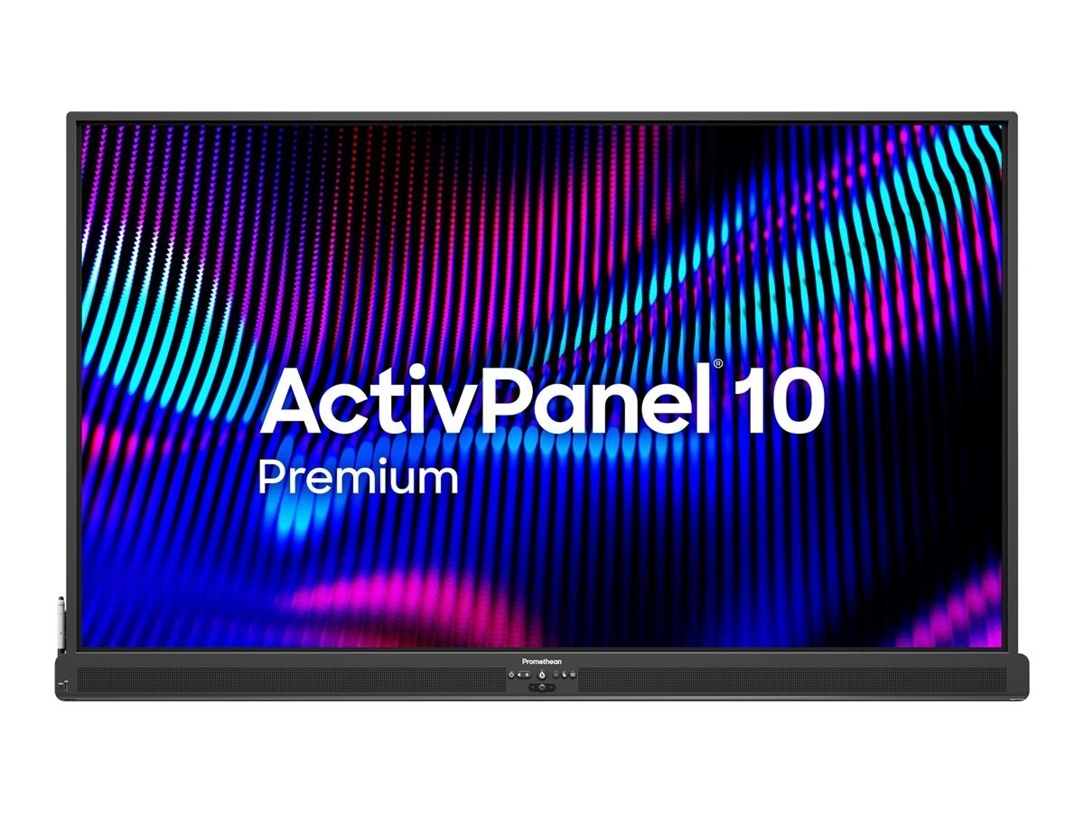 Promethean 75" ActivPanel 10 Premium 4K Touch Display W/ 2X Pens, ActivPen, Remote, Cable Pack, 2X ActivSuite