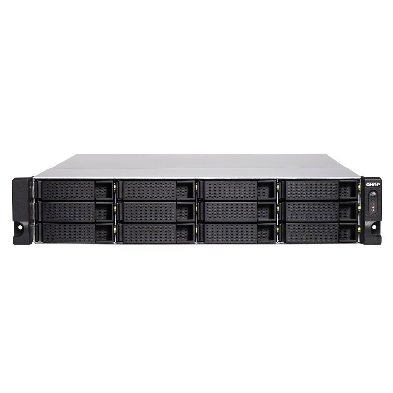 Qnap Ts-1283Xu-Rp-E2124, 12 Bay Nas(No Disk), Xeon E-2124,8GB,10GbE SFP+(2),GbE(4),2U,3YR