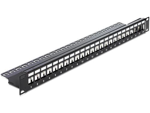 Delock Patchpanel Svart 1U