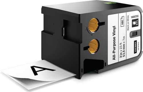 Dymo Tape Vinyl 54MM Svart/Vit - XTL