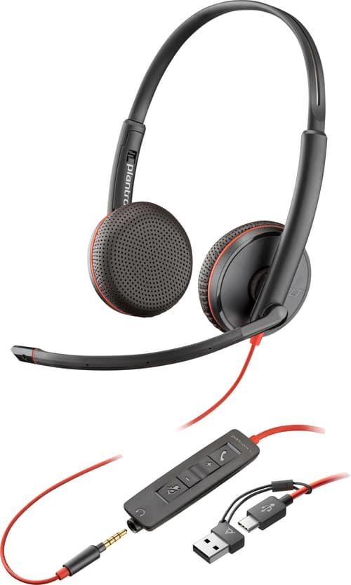 Poly Blackwire C3225 Wired Over-the-head Stereo Headset