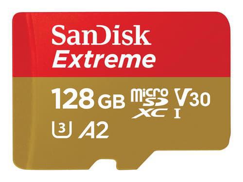 SanDisk Extreme 128 GB MicroSDXC Uhs-I Klass 10 128GB MicroSDXC Uhs-I