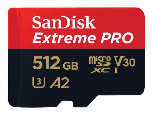 SanDisk Extreme Pro 512 GB MicroSDXC Uhs-I Klass 10 512GB MicroSDXC Uhs-I