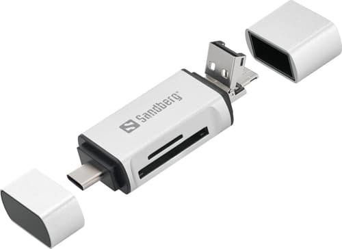 Sandberg Card Reader USB-C+USB+MicroUSB