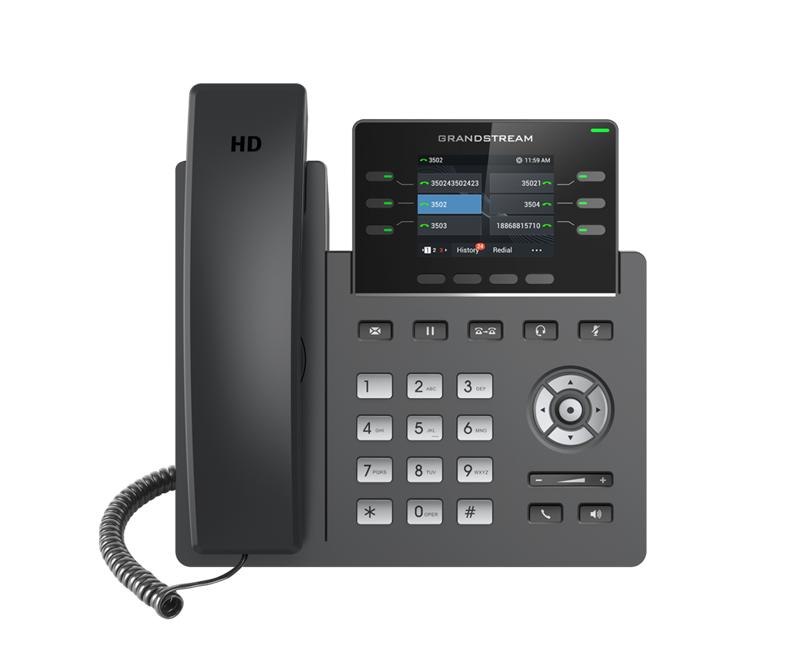 Grandstream *EX-Demo* Grandstream GRP2613 6 Line Ip Phone, 3 Sip Accounts, 320X240 Colour Screen, HD Audio, Powerable Via Poe