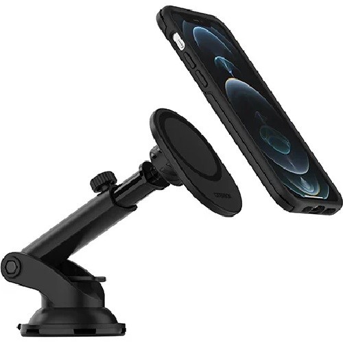 OtterBox Car Dash & Windshield Mount For MagSafe - Black (78-80446), Strong Magnetic Alignment And Attachment, Holds Phone Securely, Easily Adjustable