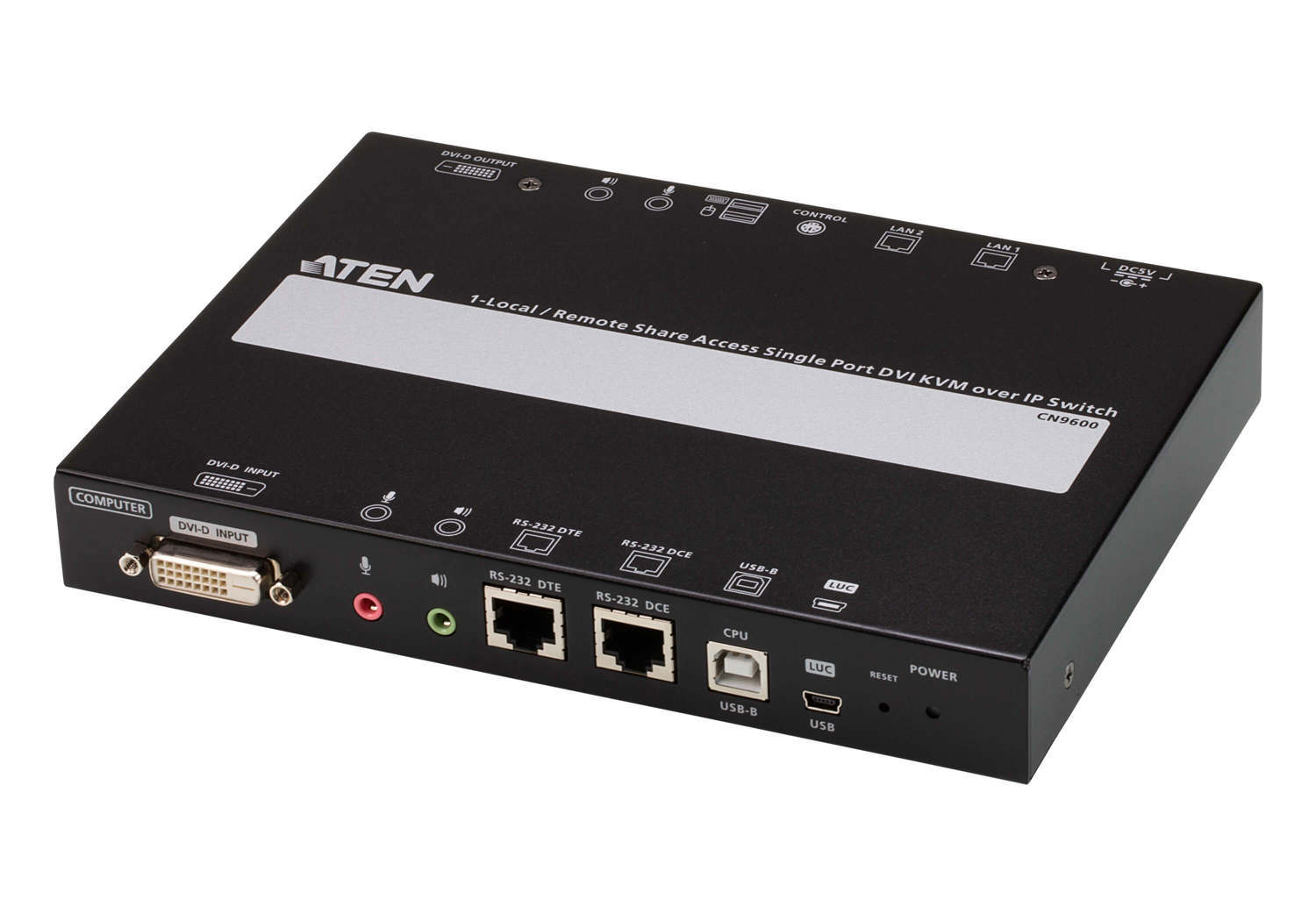 Aten Single Port Dvi KVM Over Ip With Audio And Virtual Media, Supports Up To 1920 X 1200 @ 60Hz, 1 Dvi Usb KVM Cable Included, Dual RS232 Serial Port