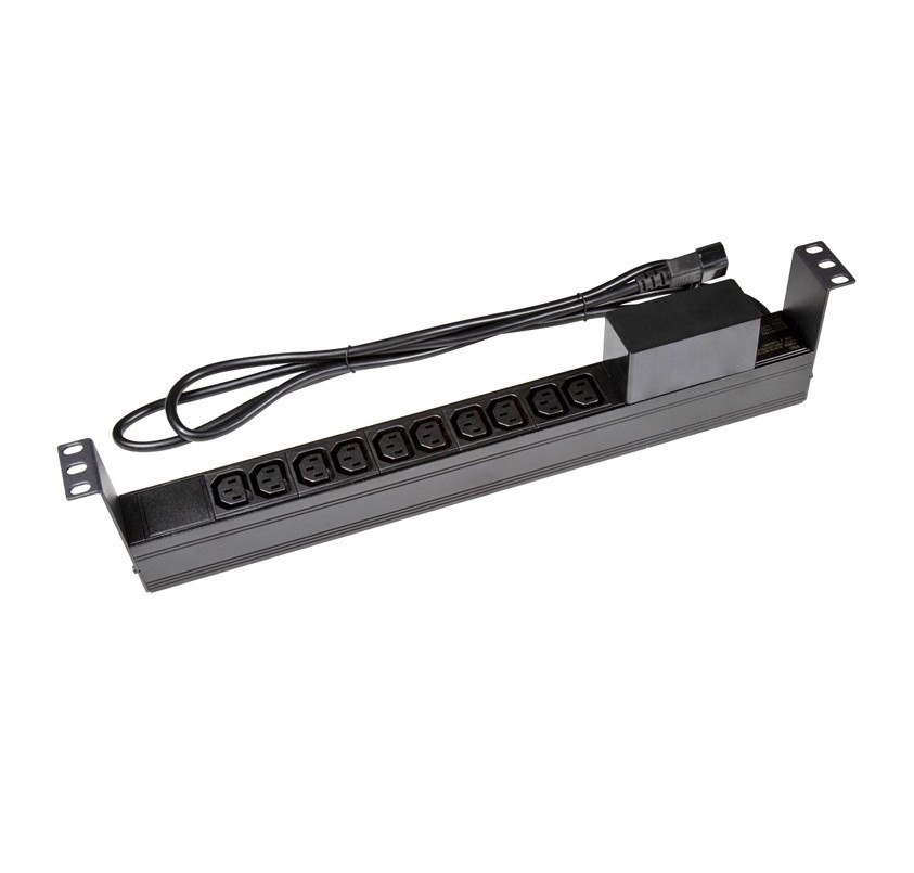 Powershield 10 Way Horizontal Pdu With Iec C20 Input, 8 X Iec C13 Outlets, 2 X Iec C19