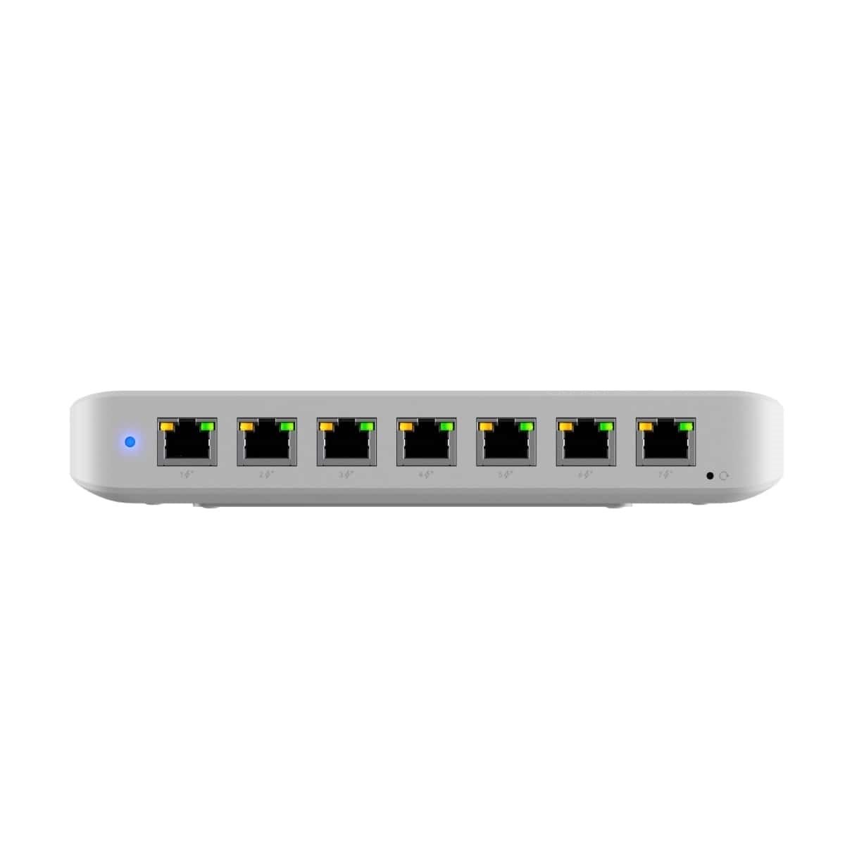 Ubiquiti Ultra 210W, Compact 8-Port Layer 2 GbE PoE Switch Versatile Mounting Option,7 GbE PoE+ Output& 1 GbE Port, Optiona PoE++ Input, Incl 2Yr Warr