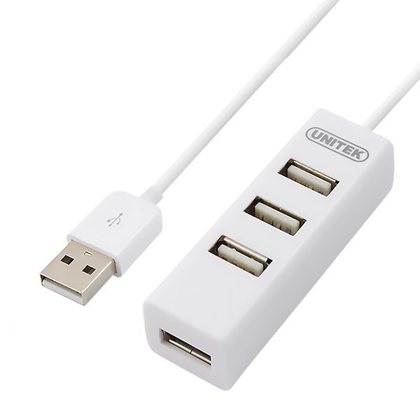 Unitek Y-2146 Usb2.0 4 Port Hub. Plug And Play. Backward Compatilbe With Usb1.1. Colour White