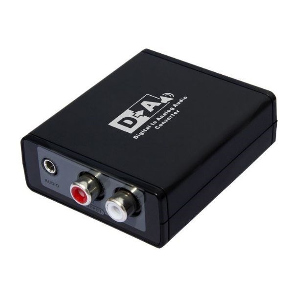 Lenkeng LKV3088 Digital To Analog Audio Converter Digital TosLink To Analogue Stereo (L/R Rca & 3.5MM) Converts S/Pdif Or Optical (Toslink) To Analogy R/L Audio Signal.