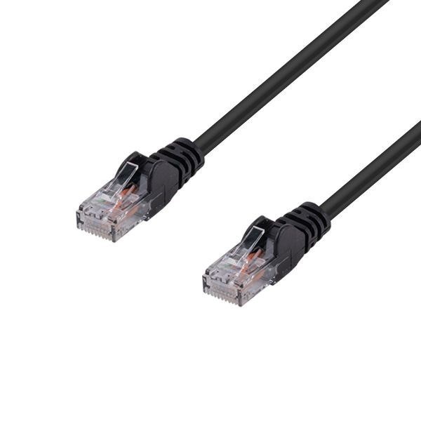 Dynamix Plk-C6a-3 3M Cat6 Black Utp Patch Lead (T568a Specification) 250MHz Slimline Snagless Moulding