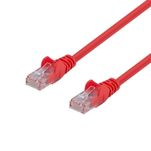 Dynamix Plr-C6a-1 1M Cat6 Red Utp Patch Lead (T568a Specification) 250MHz Slimline Snagless Moulding