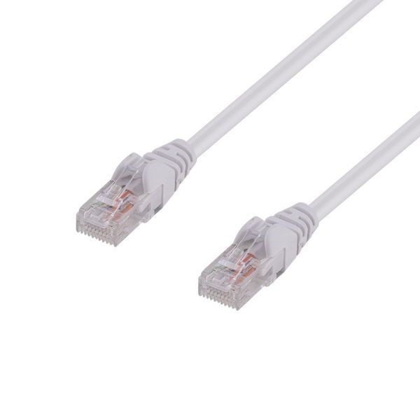 Dynamix Plw-C6a-5 5M Cat6 White Utp Patch Lead (T568a Specification) 250MHz Slimline Snagless Moulding