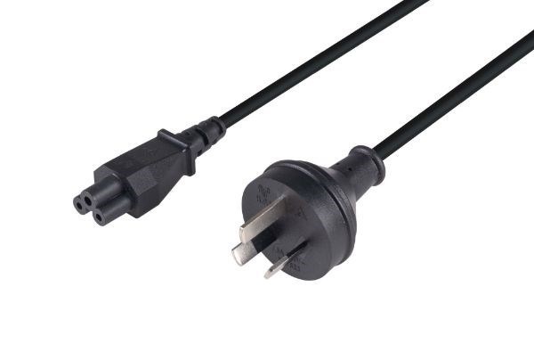 Dynamix C-Powernc Power Cable 2M Clover 3-Pin Aus/Nz Saa Approved (Iec 320 C5) 7.5A Premium Quality Cord Retail Packed