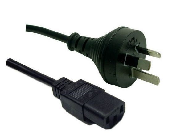 Dynamix C-Powerc 1.8M NZ 3 Pin As/Nzs 3112 Plug To Iec C13 Female Plug 10A 240V Saa Approved Ac Power Cord 1.0MM Copper Core A Grade Black Au&Nz C-13 Caiec Standard Cable Lead
