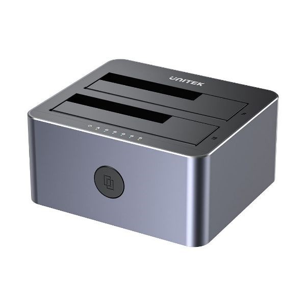 Unitek Y-3026 Usb3.0 To Dual Sata HDD Aluminium Docking Station With Offline Clone Function.