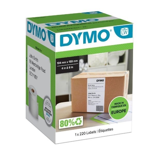 Dymo #0904980 / S0904980 Labelwriter 4XL Extra Large Shipping Labels 104X159MM