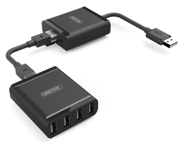 Unitek Y-2516 Usb2.0 Extender Over Cat.5E + 4-PortHub (Up To 60M)