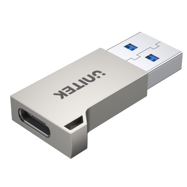 Unitek Usb3.0 Type-A Male To Type-C Female Ultra-Tiny Adaptor. Supports Usb Superspeed 5Gbps. Easy Grip Design. Built Tough With Zinc-Alloy Housing. Keychain Design. Supports QC3.0 & Up To 9V/2A CH