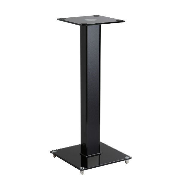 Brateck 23.6" Aluminium/Glass Floor Standing BookShelf Speaker Stands. Tempered Glass Base With Floor Spikes For Stability. Max Weight 10Kgs. 250X250MM Glass Top Plate. 600MM High. Sold As A Pair.