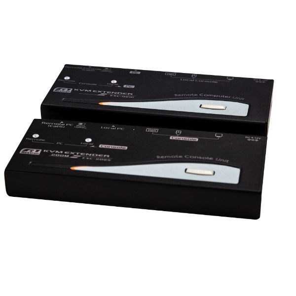 Rextron Console Extender Allows Vga Mouse & Keyboard Signals To Be Extended Up To 200M Using Cat7 Utp/Stp Cable. Usb Console Ports On Units, Supplied With 2-To-1 Usb/ Vga 1.8M Cables. Black Colour.