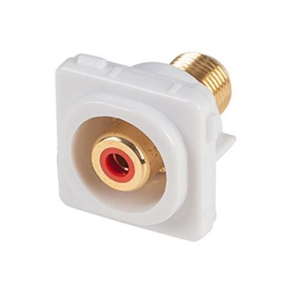 Amdex Red Rca To F Connector. Gold Plated