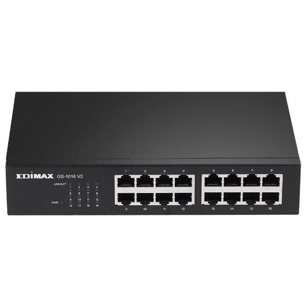 Edimax 16 Port 10/100/1000 Gigabit Rack-Mount Unmanaged Switch. High-Speed Networking And Jumbo Frames. Designed For Medium / Large Network Environments. Includes Rack -Mount Brackets.