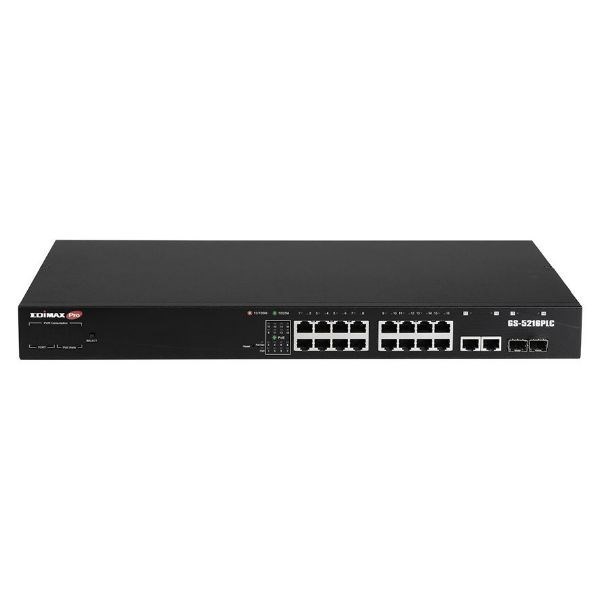 Edimax 18-Port Surveillance Long Range Gigabit PoE+ Web Smart Switch With 2 Gigabit RJ45 & 2 SFP Ports. Max Power Budget 280W. Supports PoE Up To 200M. Ieee 802.3Af/At PoE Compliant. Ip Surveillanc