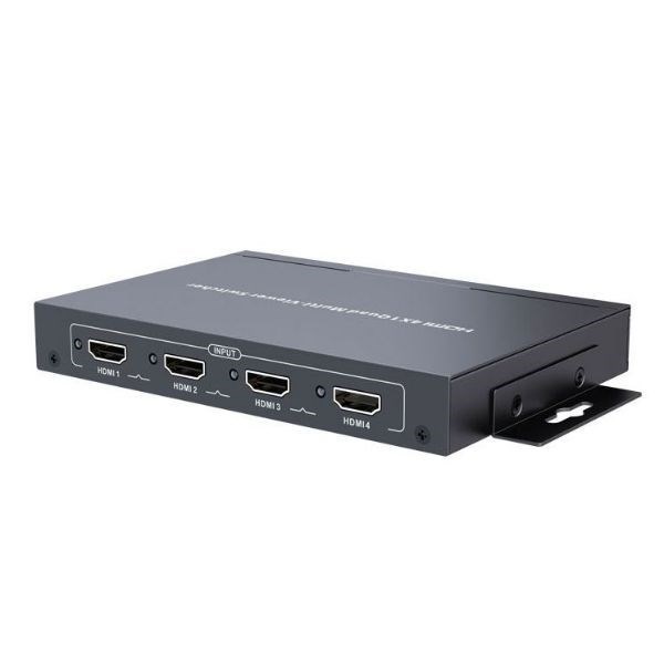 Lenkeng 4X1 Hdmi Multiviewer Switch Includes 4X Hdmi Inputs & 1X Hdmi Output. Displays Video From 4X Hdmi Sources Simultaneously On A Single Monitor. Supports Up To 1080p@60Hz. Includes Ir, Plug & Pla
