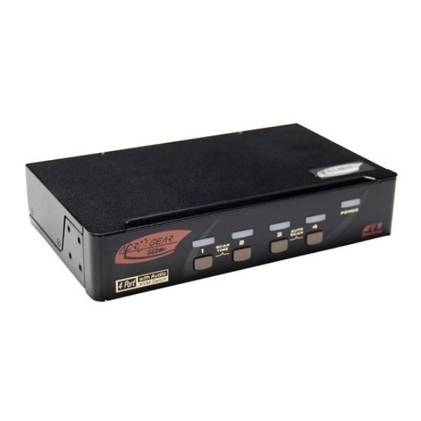 Rextron 4 Port DisplayPort Usb KVM With Audio. Supports DisplayPort Video With Resolution Up To 2560 X 1600 ** Cables Purchased Separately.