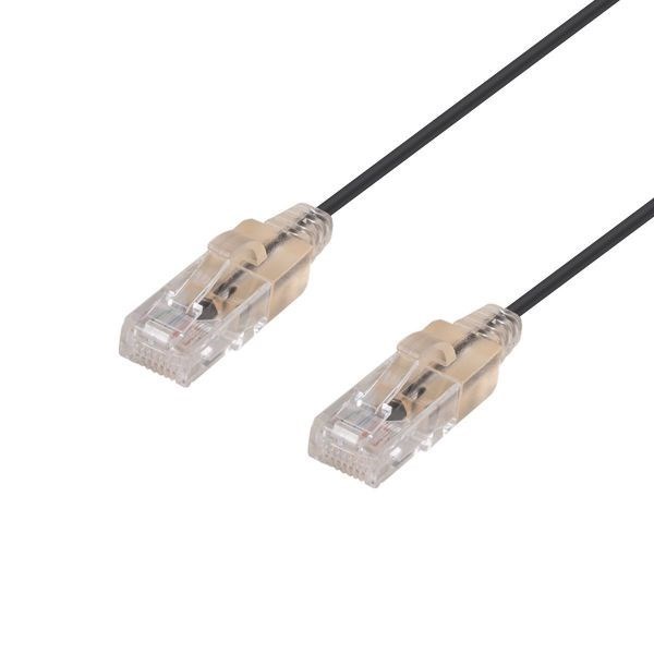 Dynamix 1M Cat6A 10G Black Slimline Component Level Utp Patch Lead (30Awg)