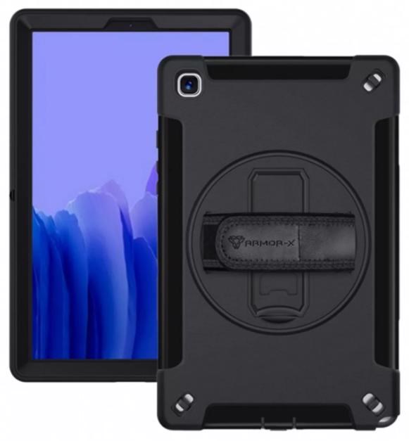 Armor-X (RIN Series) RainProof Military Grade Rugged Tablet Case With Hand Strap & Kick-Stand for Samsung Galaxy Tab A7 10.4 1.4" (SM-T500 & SM-T505 Model) Tablet