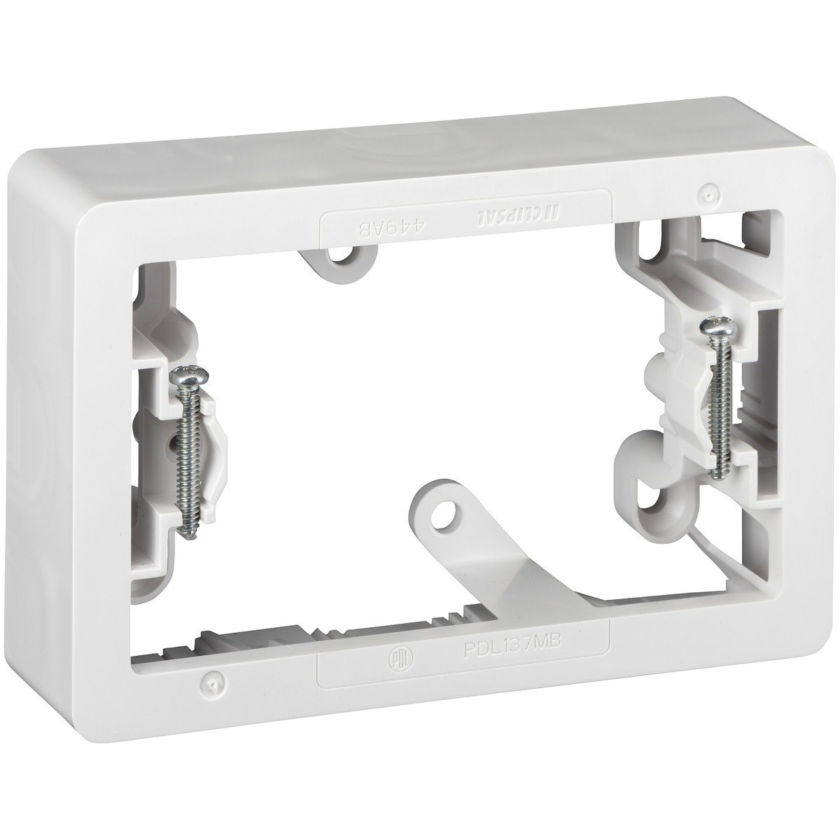 PDL MOUNTING BLOCK STANDARD 1 GANG 34MM, WHITE